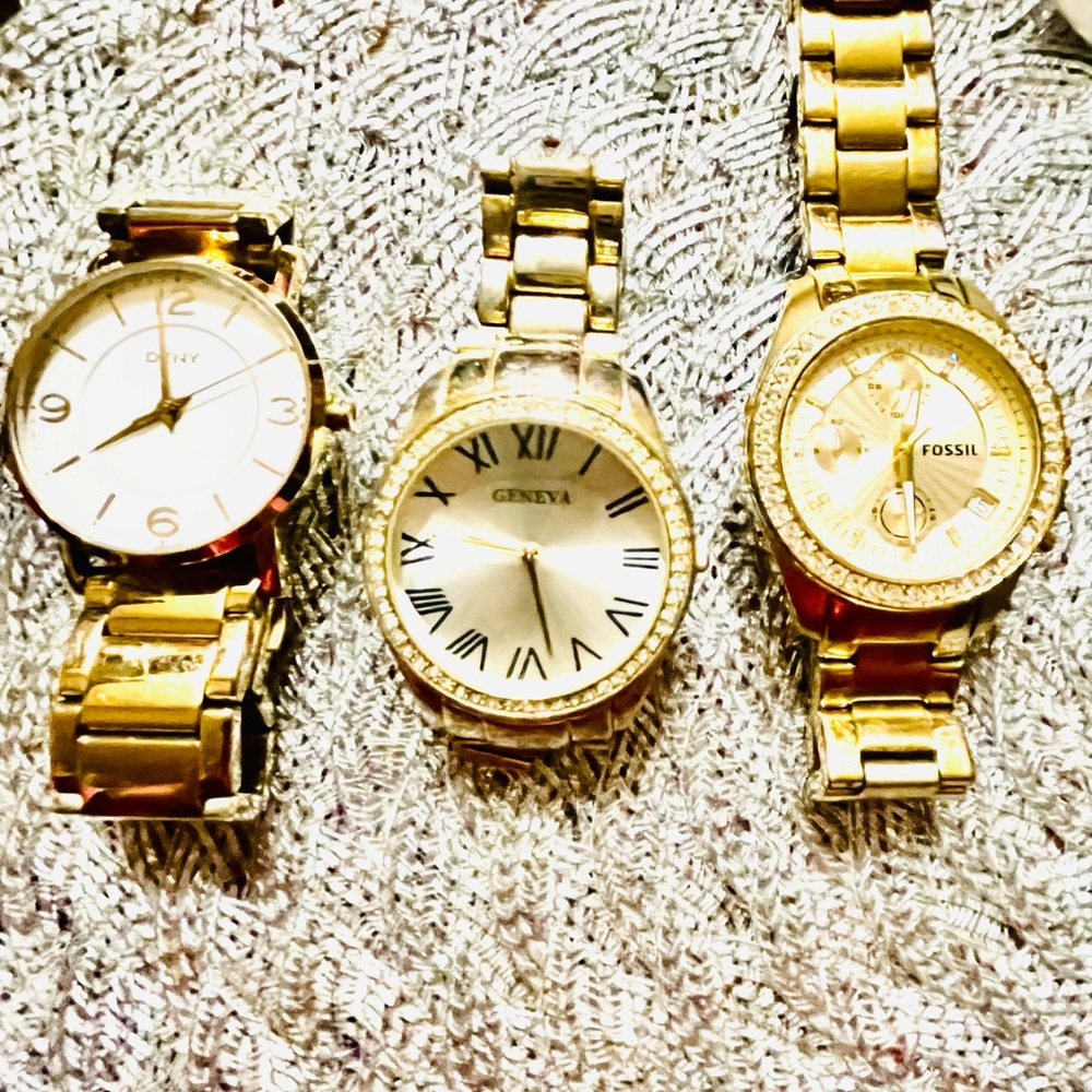 Fossil Decker Gold Chronograph Date Watch